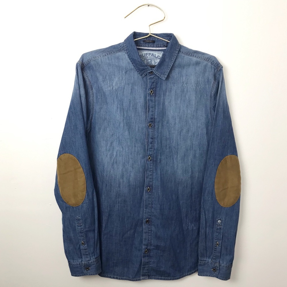 NWT Buffalo David Bitton Denim Button Down